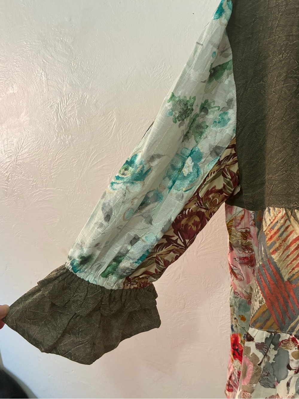 Young Threads Patchwork And Embroidered Tiered Mini Dress/Tunic NWOT size Large - Picture 16 of 16